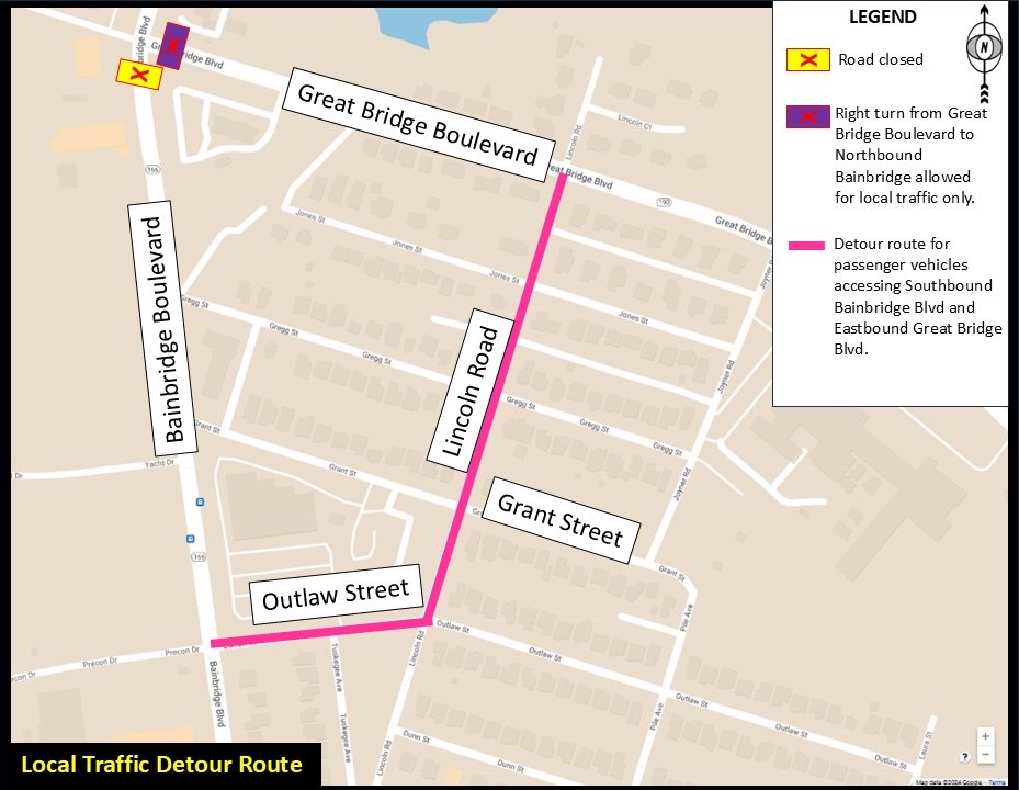 local traffic detour