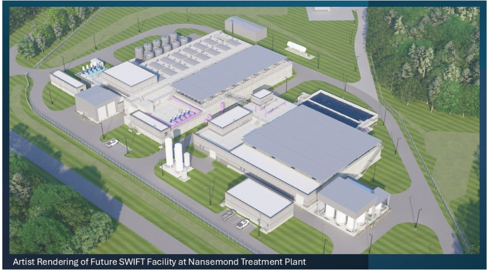 Artist rendering of future SWIFT facility at Nansemond Treatment Plant